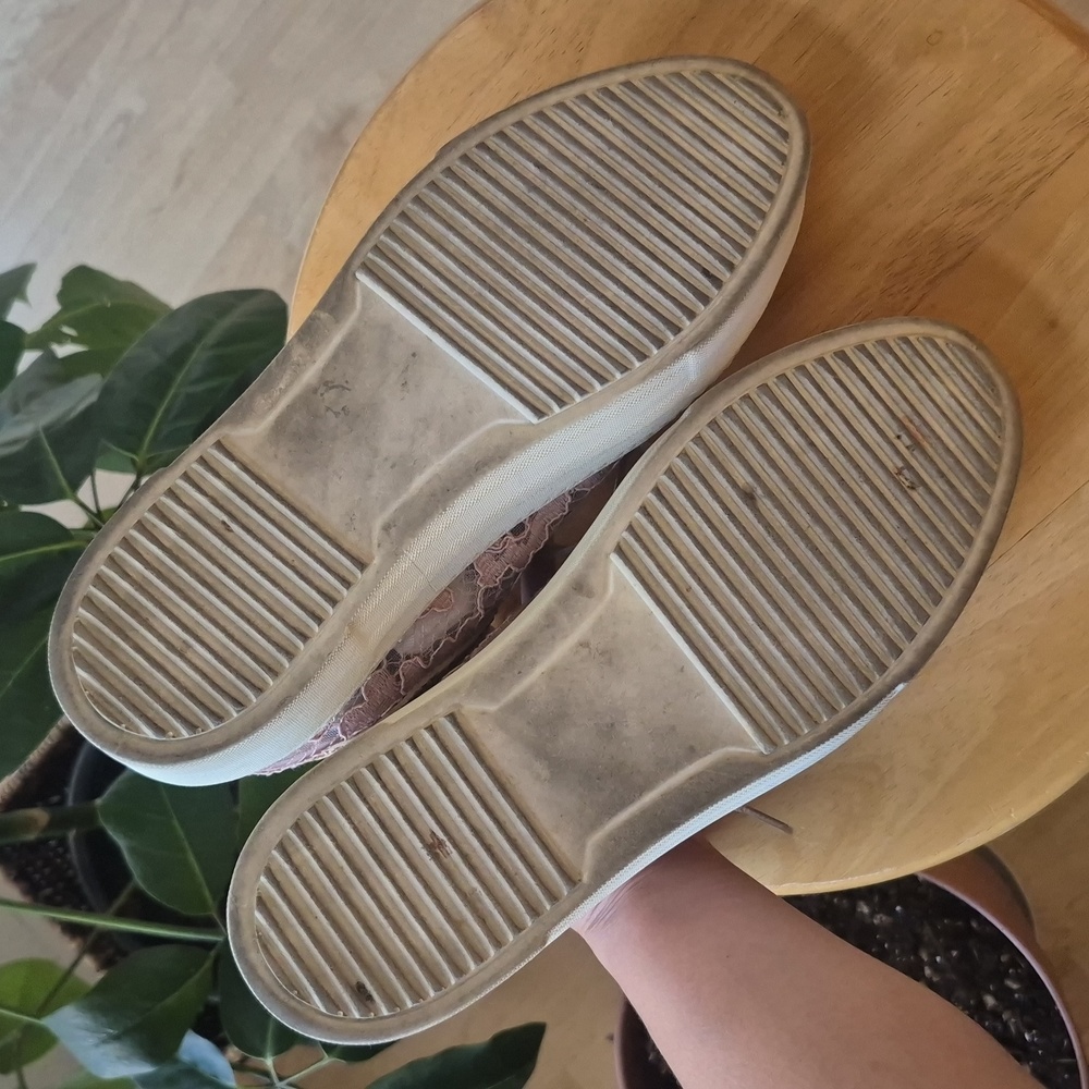 Baldinini Blush Pink Lace Platform Sneakers - Picture 8 of 11